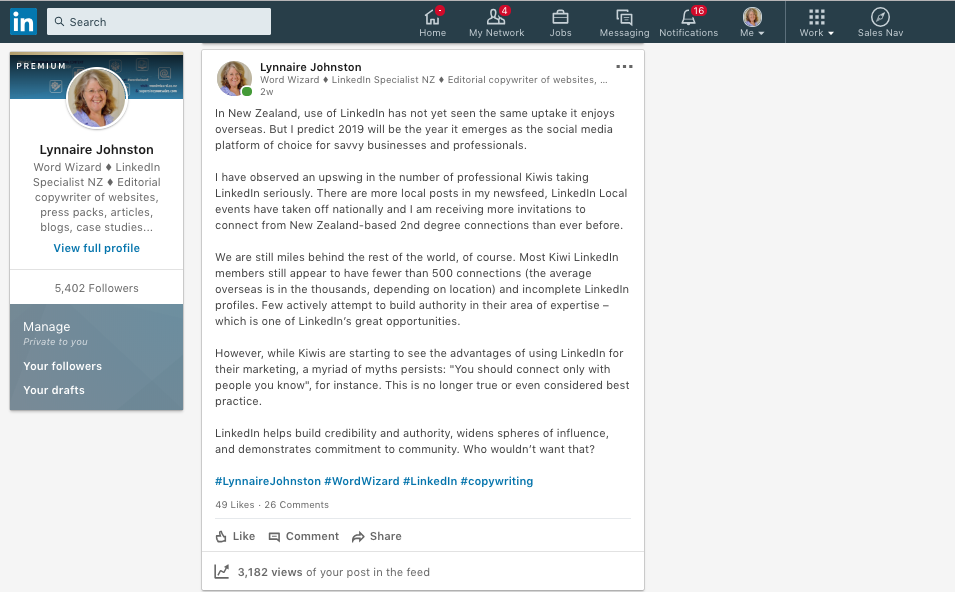 Linkedin Posting Template