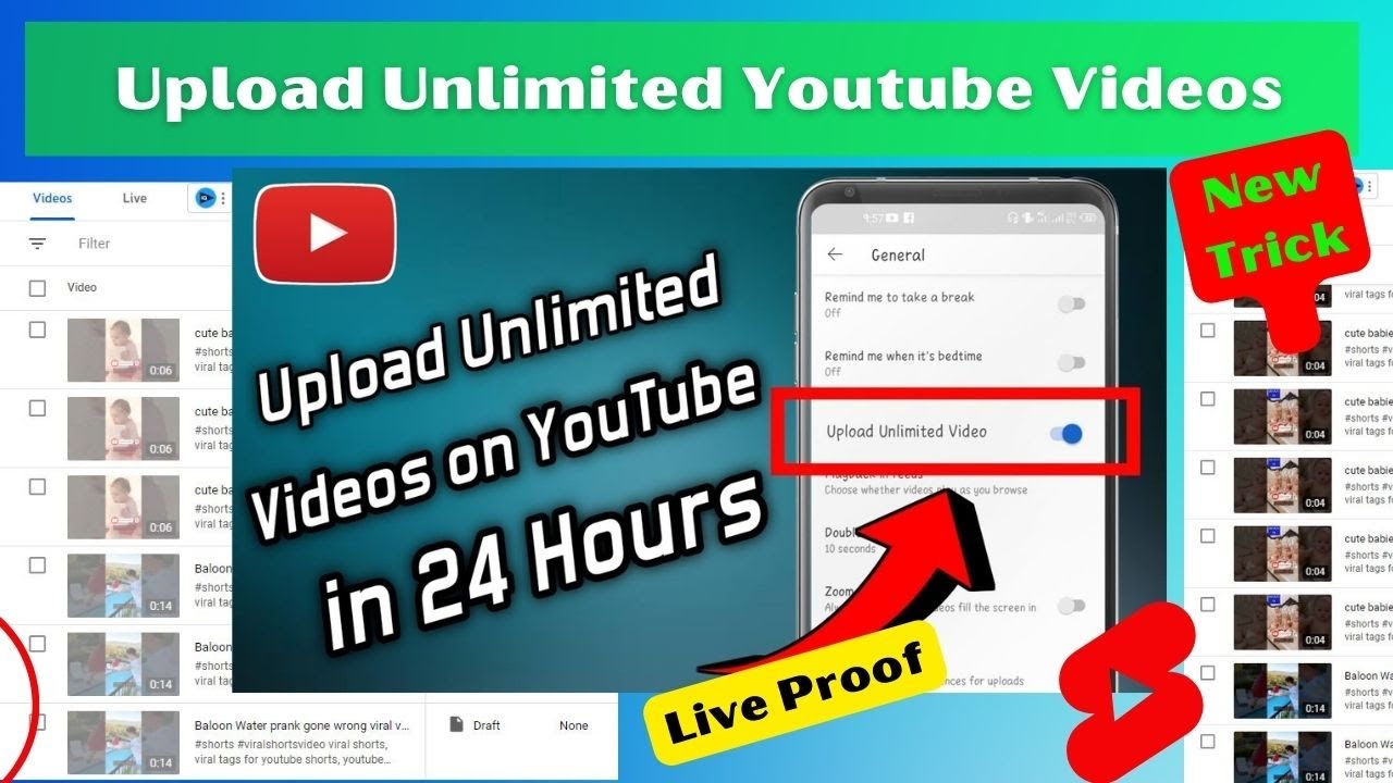 How to Upload Unlimited Video On YouTube 2022 Live Proof Daily upload