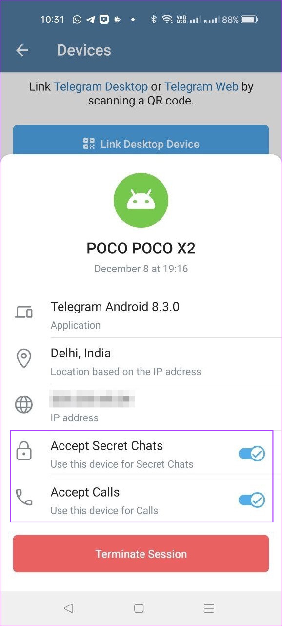 How to Log Out Devices From Telegram Account Guiding Tech