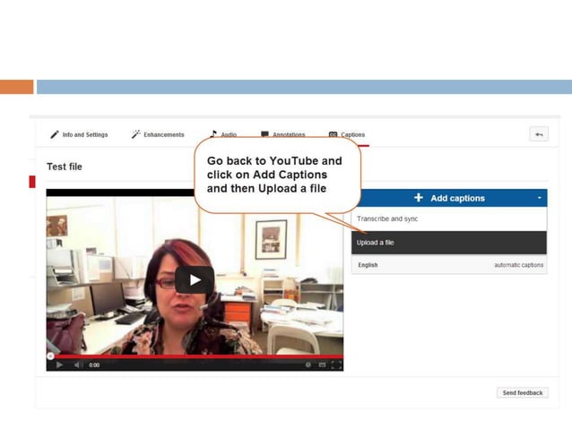 Adding closed captions to youtube videos