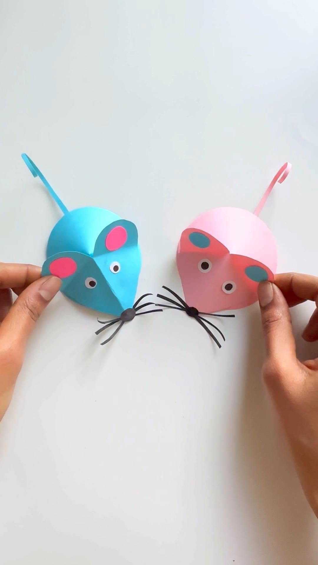 How to make easy paper mouse for kids nursery craft ideas paper craft