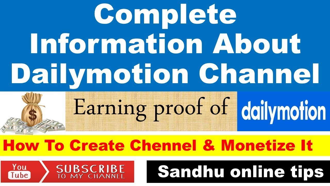 Complete Information About Dailymotion Account How To Create Channel