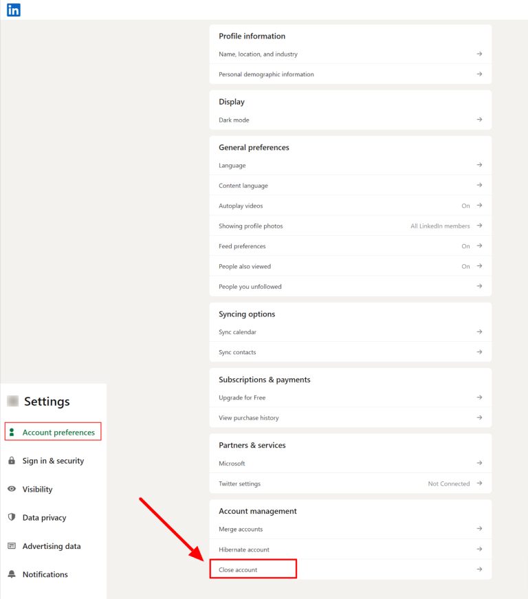 Delete LinkedIn Account How to Deactivate Permanently