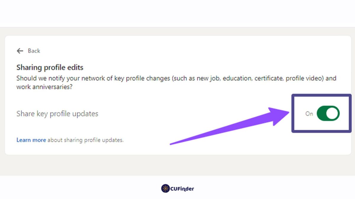 How to Update LinkedIn Without Notifying CUFinder Blog
