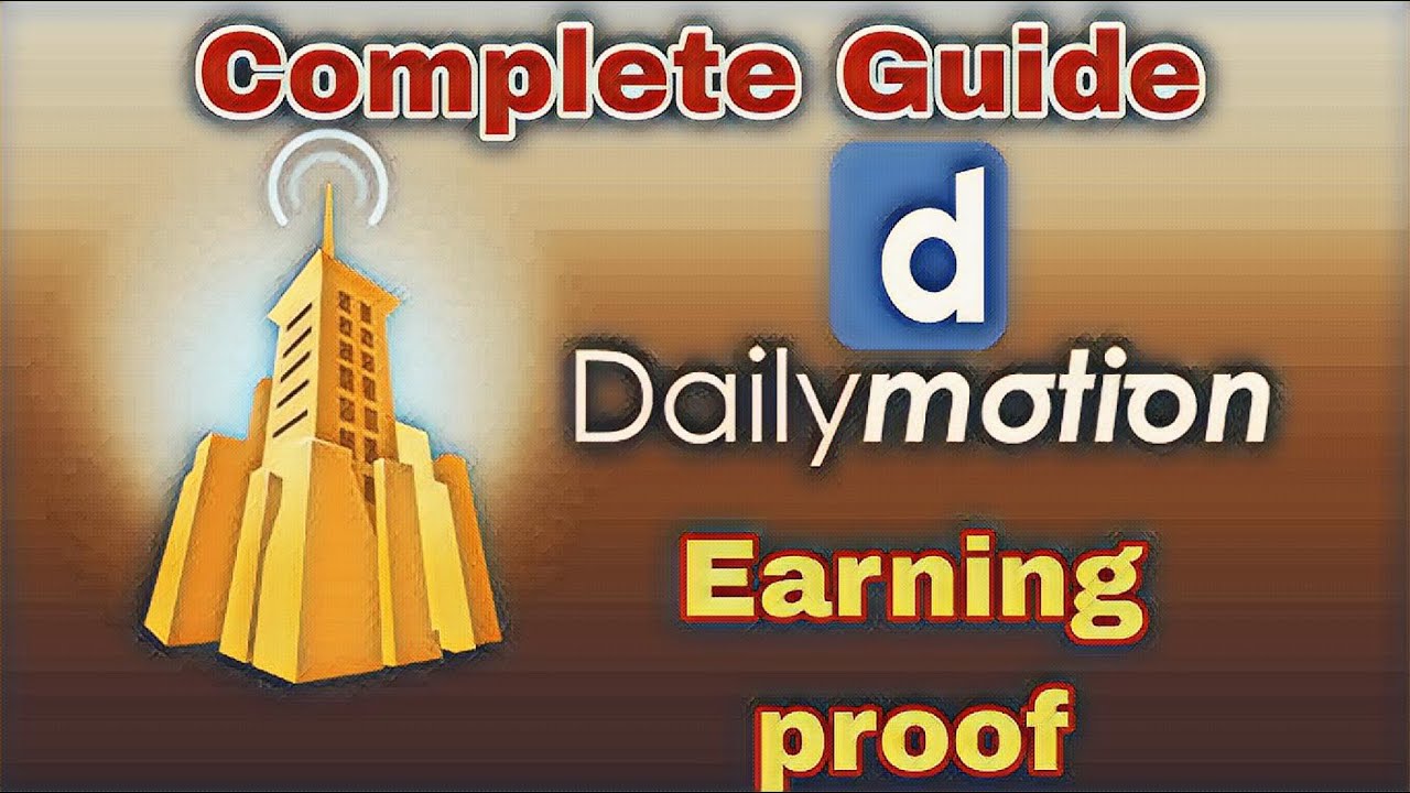 Dailymotion Complete Training Channel creating Monetization