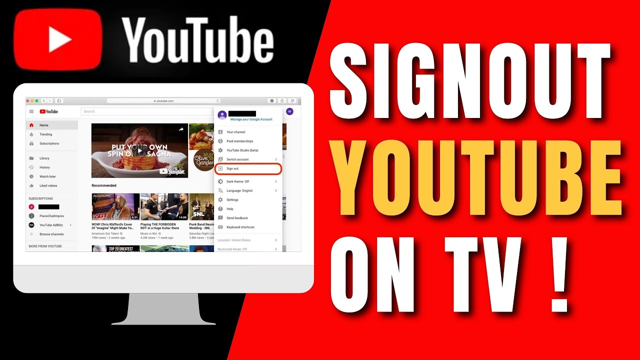 How To Sign Out of YouTube on TV YouTube