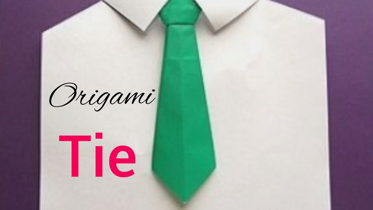 NECK TIE PAPER TIE EASY ORIGAMI TIE FROM PAPER DIY EASY CRAFTS