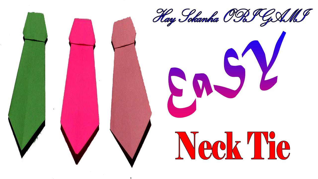 How To Make Paper Neck Tie OrigamiEasy to Make Neck Tie Craft YouTube