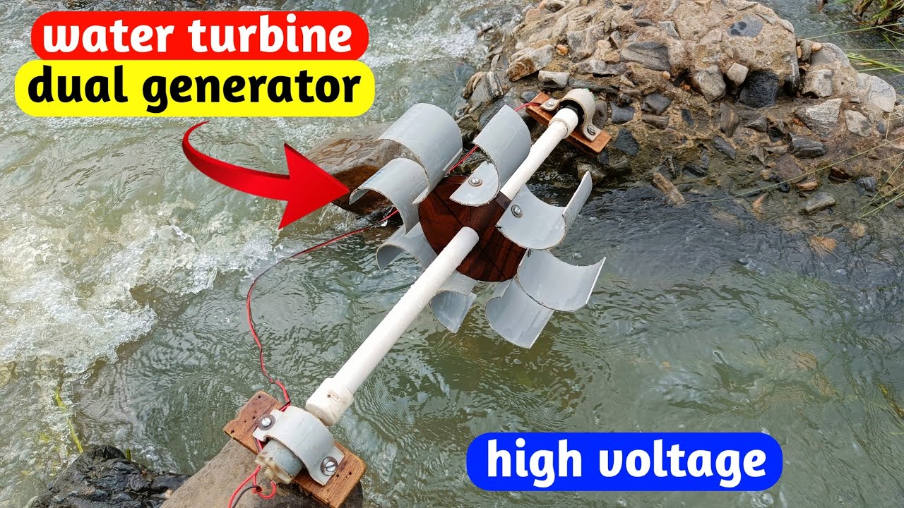 how to make water turbine generator at home micro hydro power plant