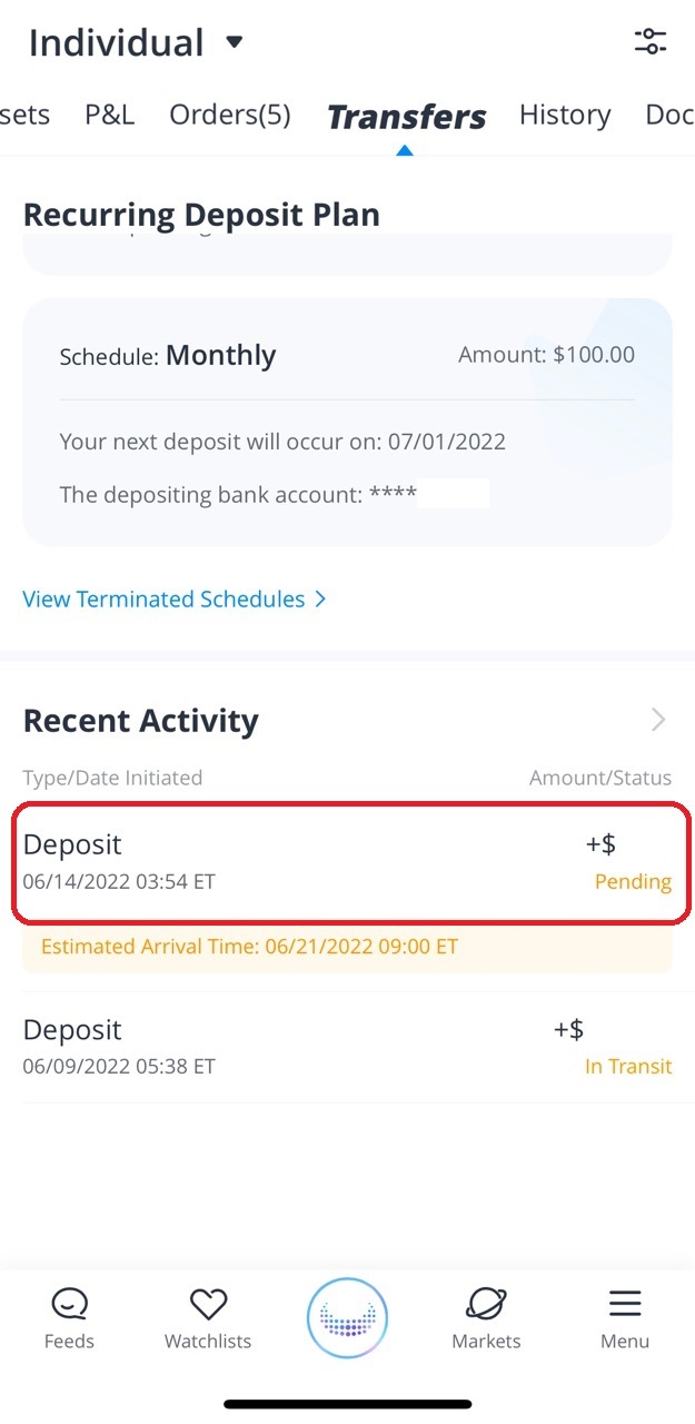 How can I cancel a deposit
