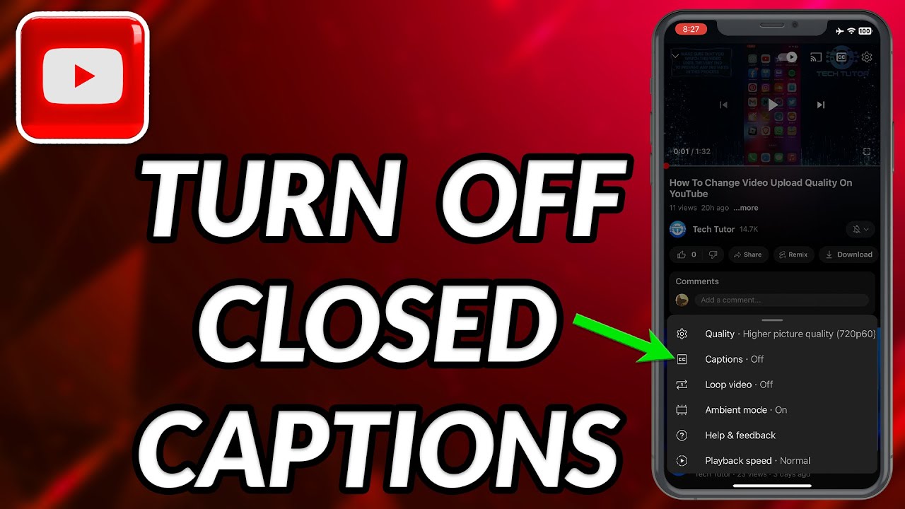 How To Turn Off Closed Captions On YouTube Videos YouTube