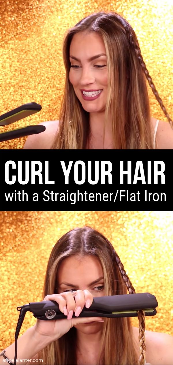 How to Curl your Hair with a straightener flat iron Hair waves How