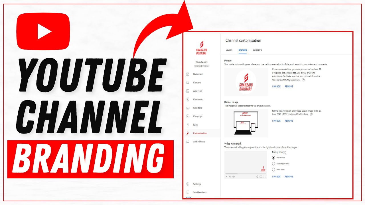 Customize Your Channel Branding YouTube Branding Watermark Logo
