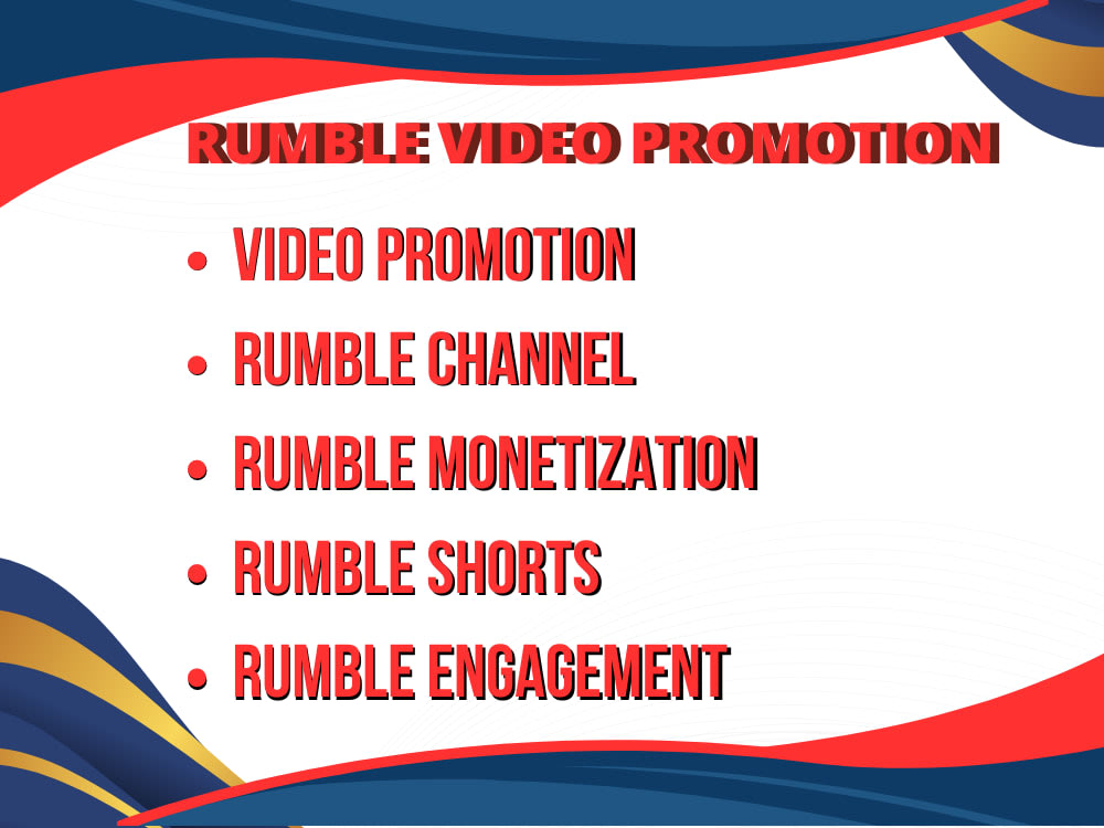 Rumble video promotion rumble channel monetization Upwork