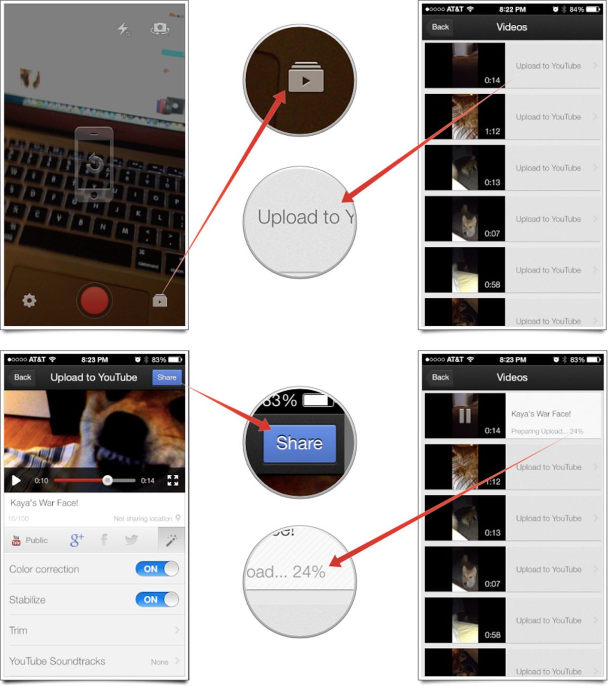 How to upload a video to your YouTube account with YouTube Capture for
