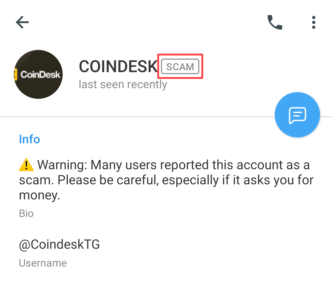 How to report a scammer on telegram