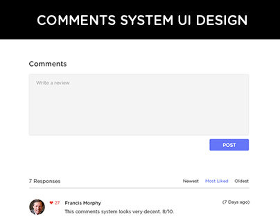 Comment system UI Design on Behance