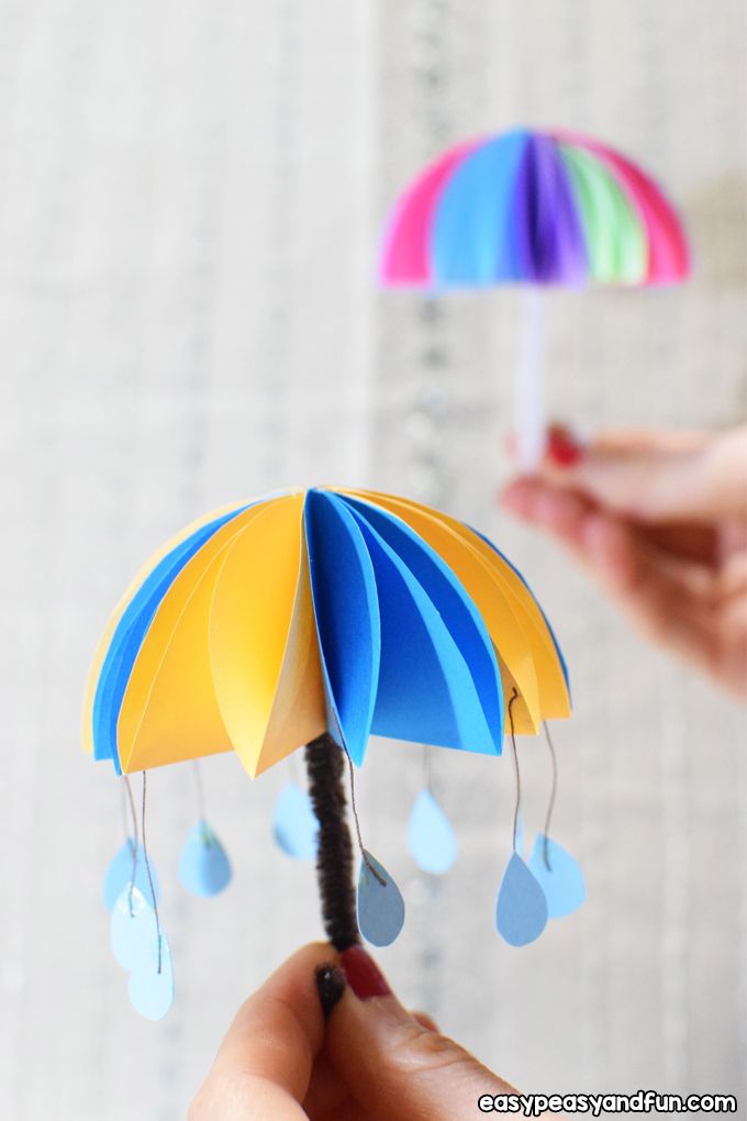 How to Make Paper Umbrellas Umbrella craft Paper umbrellas Paper crafts