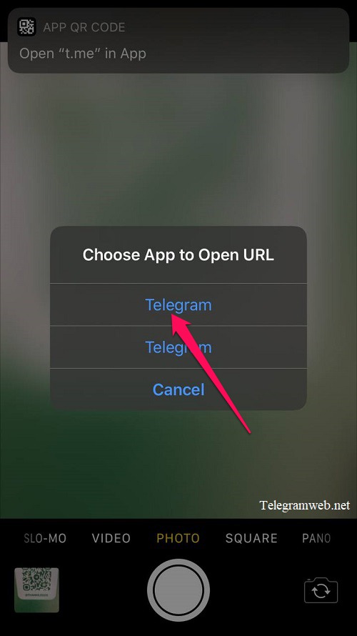 How to scan Telegram QR code