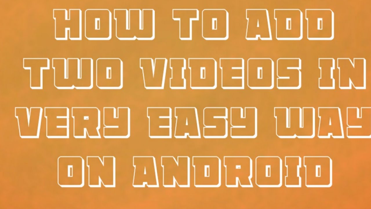 How to merge two videos YouTube