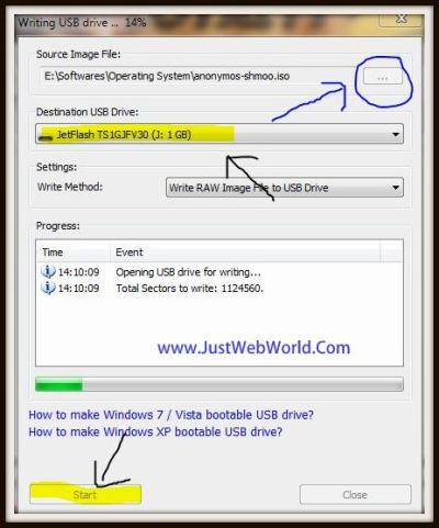 how to make usb bootable with iso image