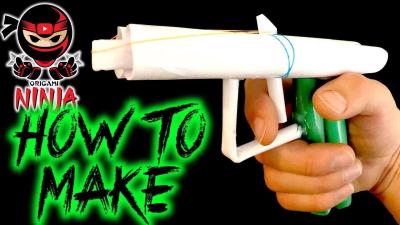 How to Make a Rubber Band Gun with Paper: Fun DIY Craft Tutorial on Dailymotion