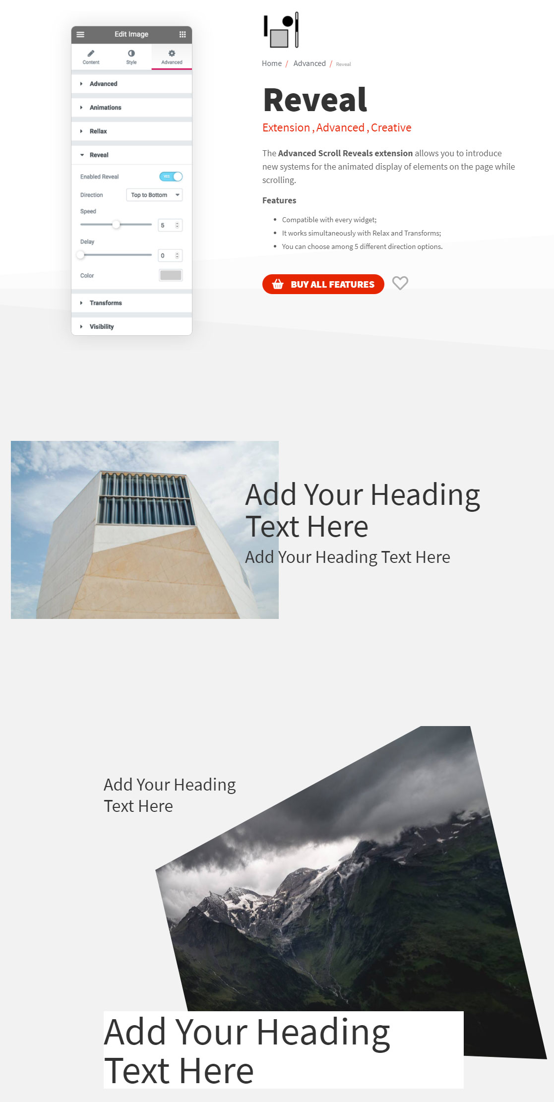 On Scroll Animation Official Elementor Addons Plugins and Widgets