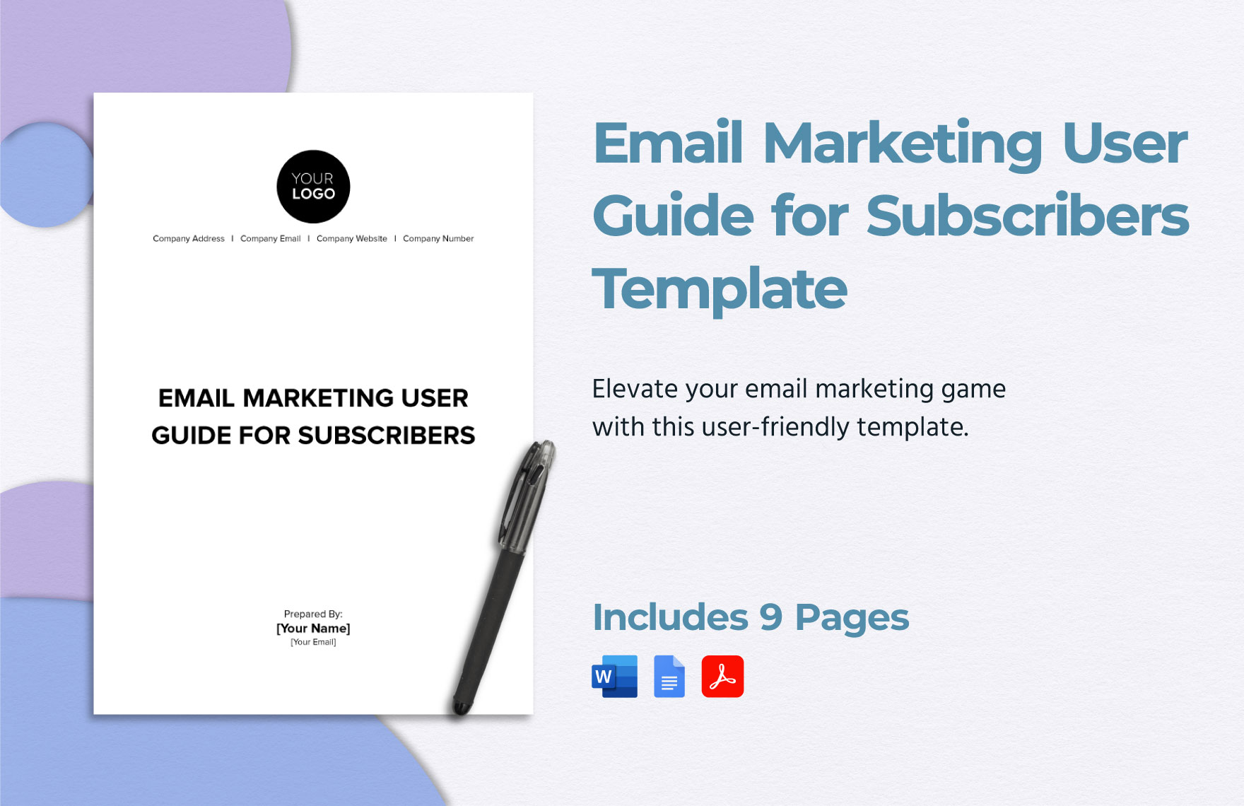 Email Marketing User Guide for Subscribers Template in PDF Word 