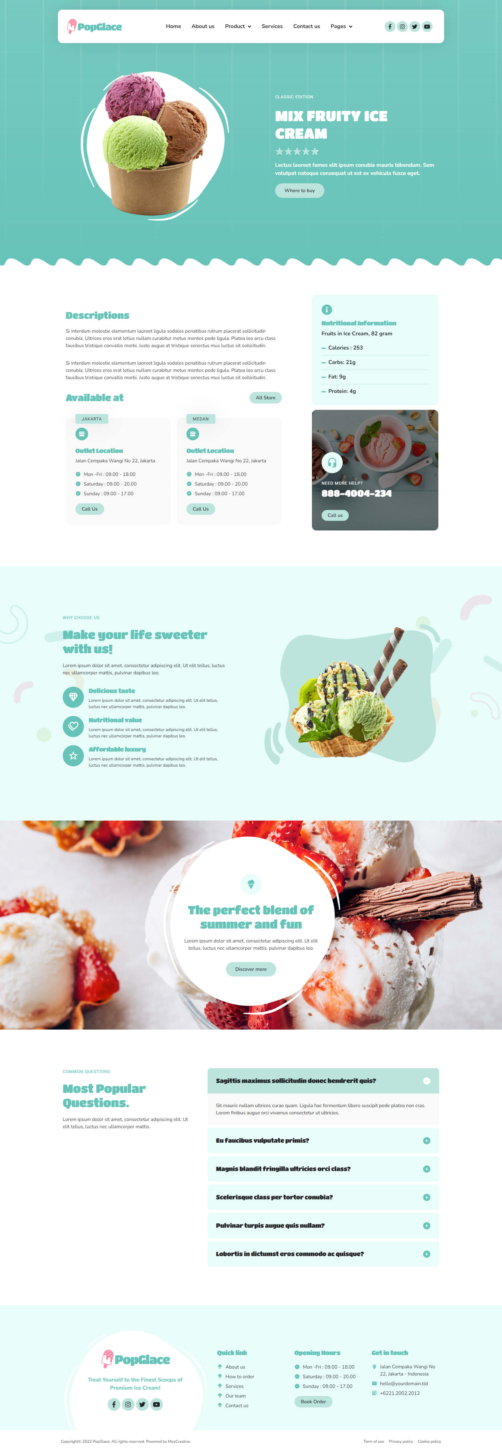 Creamy Bar: A Sweet Ice Cream WordPress Theme Built with Elementor