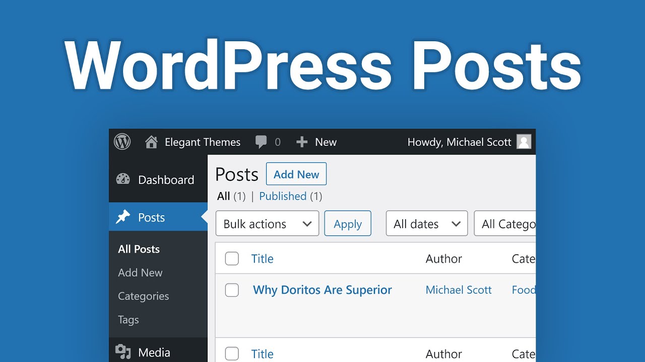 WordPress Posts How to Create and Manage Them YouTube