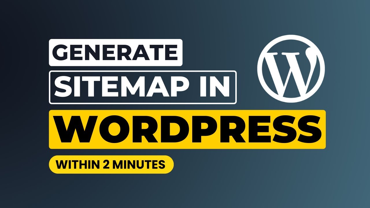 How To Generate Sitemap In WordPress Easily YouTube