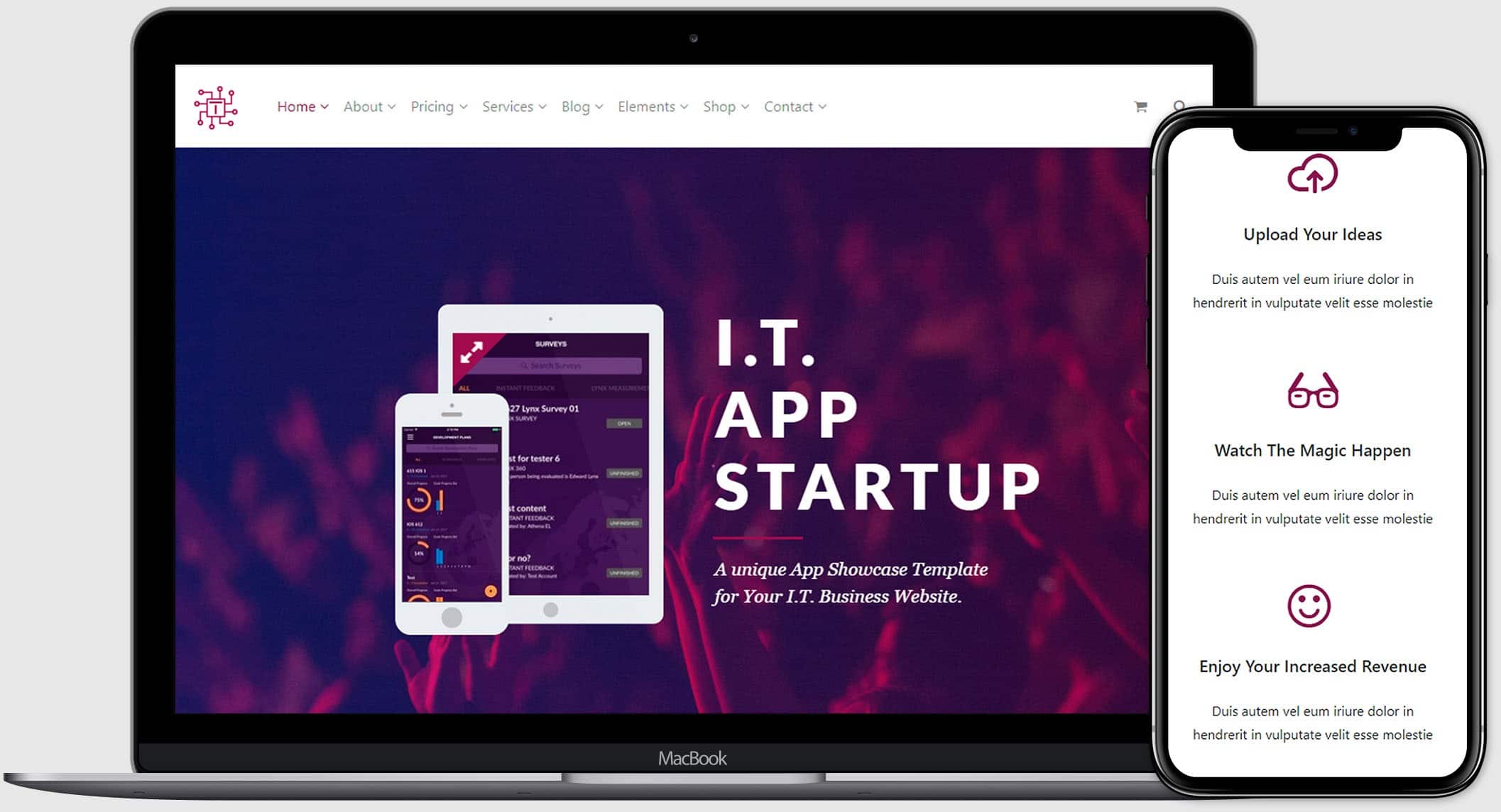 IT WordPress Theme Tech Startup Website Builder by Visualmodo