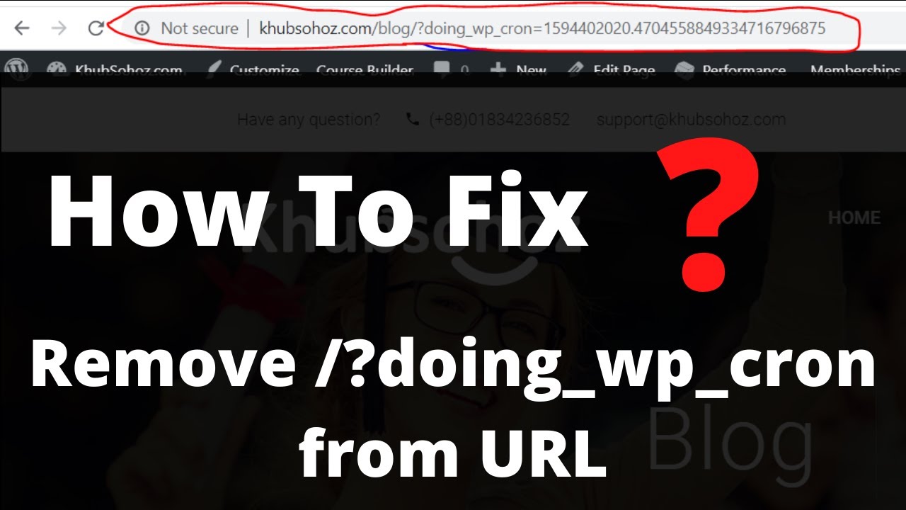 Fix Remove doing_wp_cron from URL YouTube