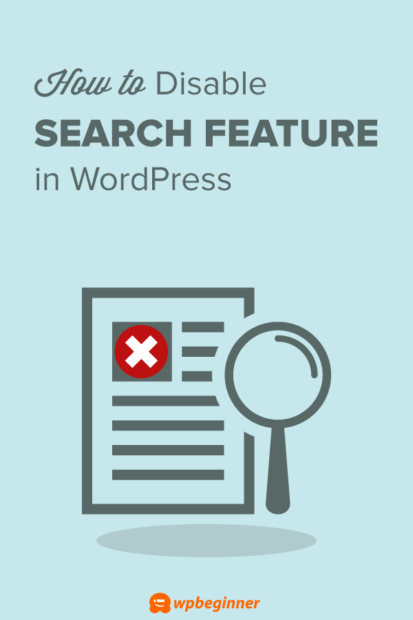 How to Disable the Search Feature in WordPress