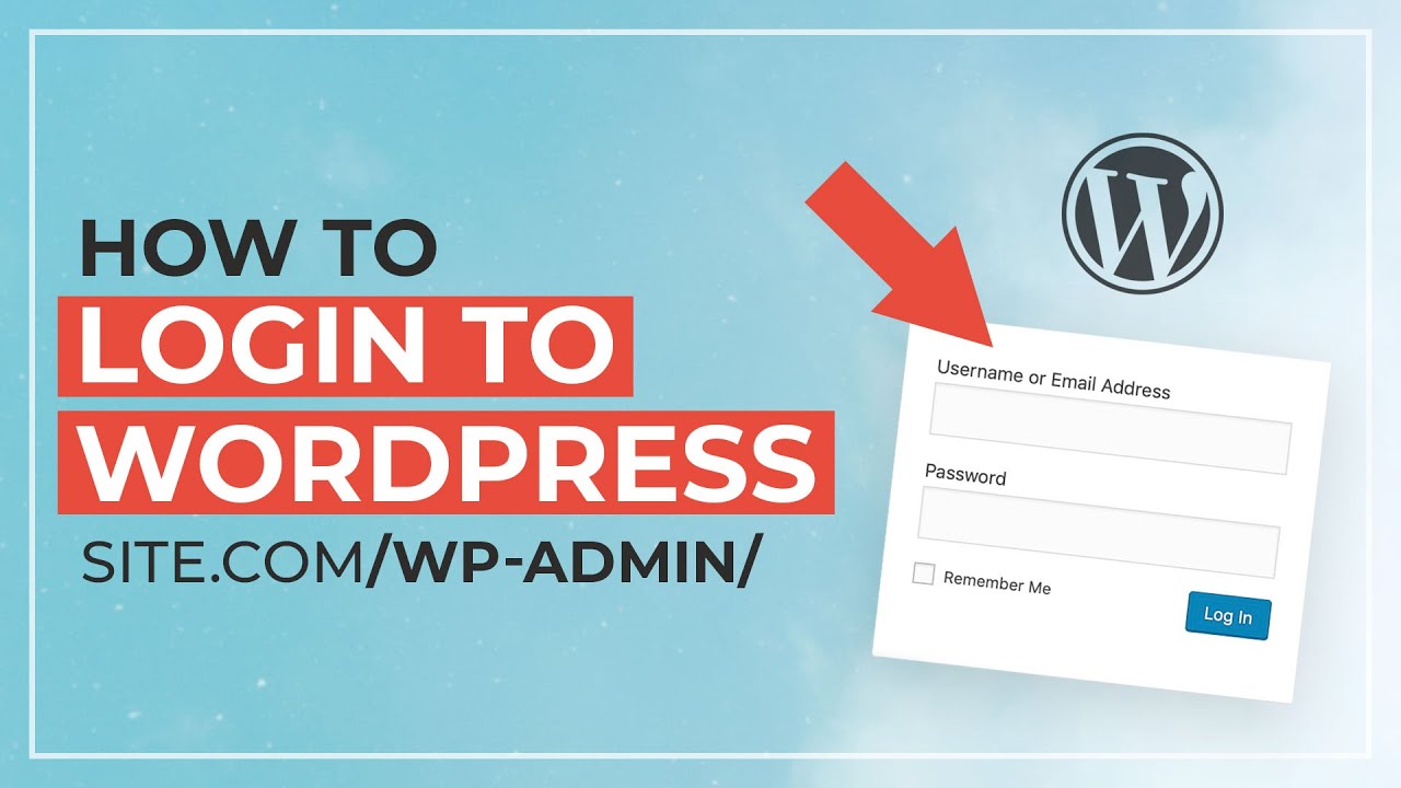 How to Login to WordPress Beginners Guide YouTube