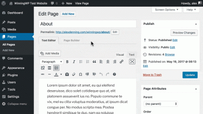 How to Navigate to the WordPress Edit Screen Using Beaver Builder