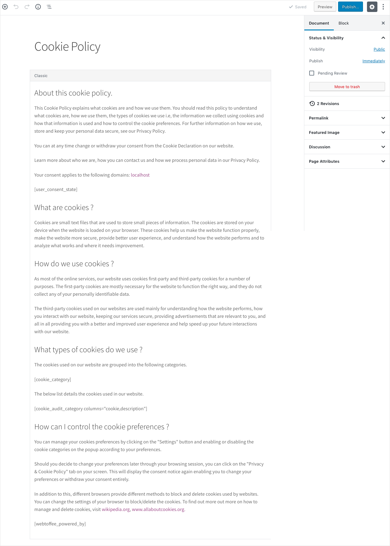 How to Add Cookie Policy to WordPress for Compliance