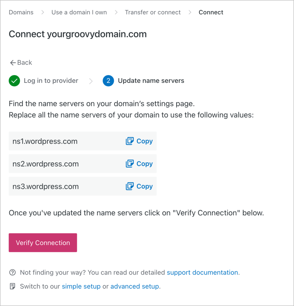 How to Connect a Domain to WordPress WordPresscom Support