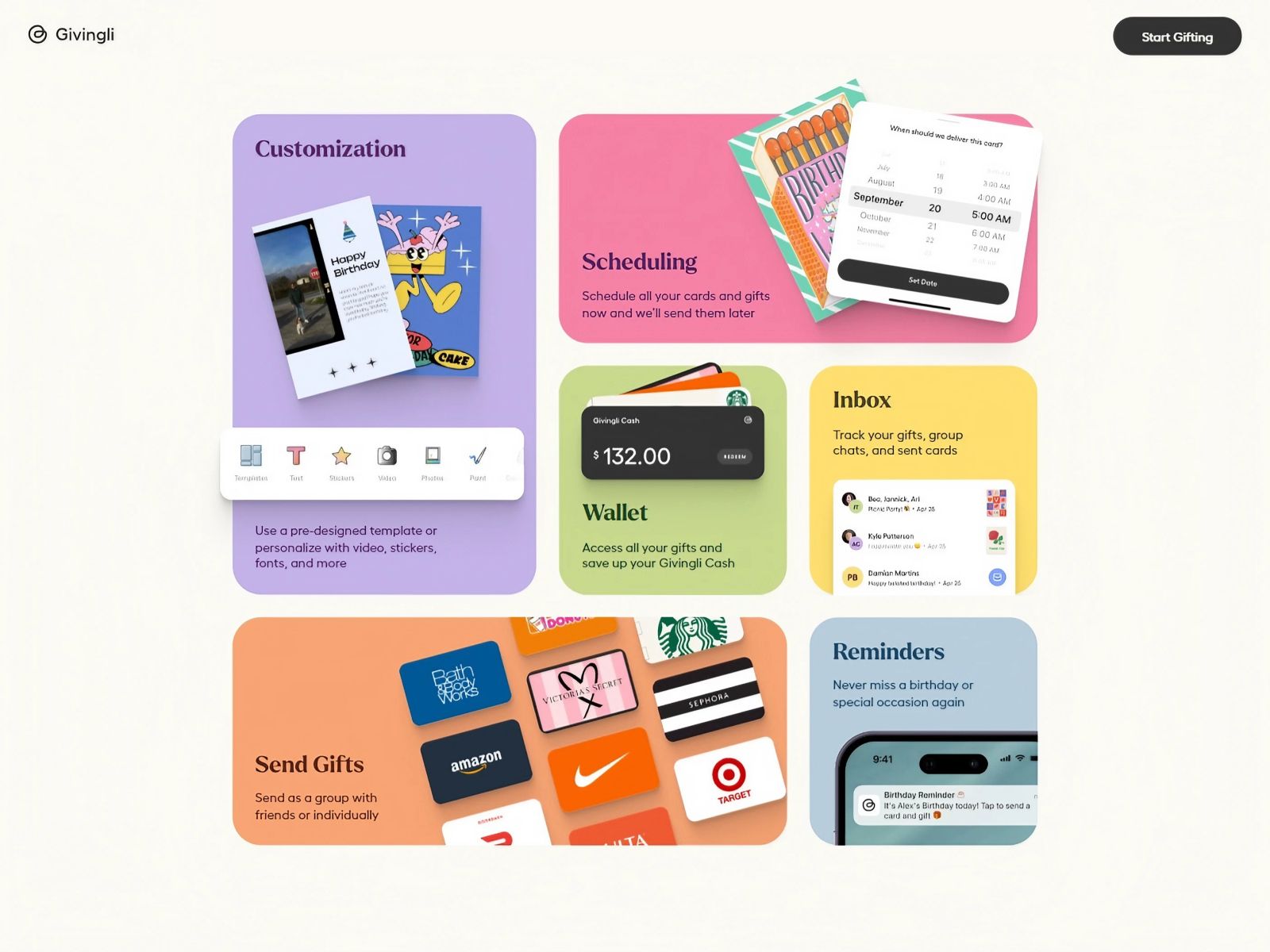 Givingli Interactive Bento Grid Awwwards Grid web design Web 