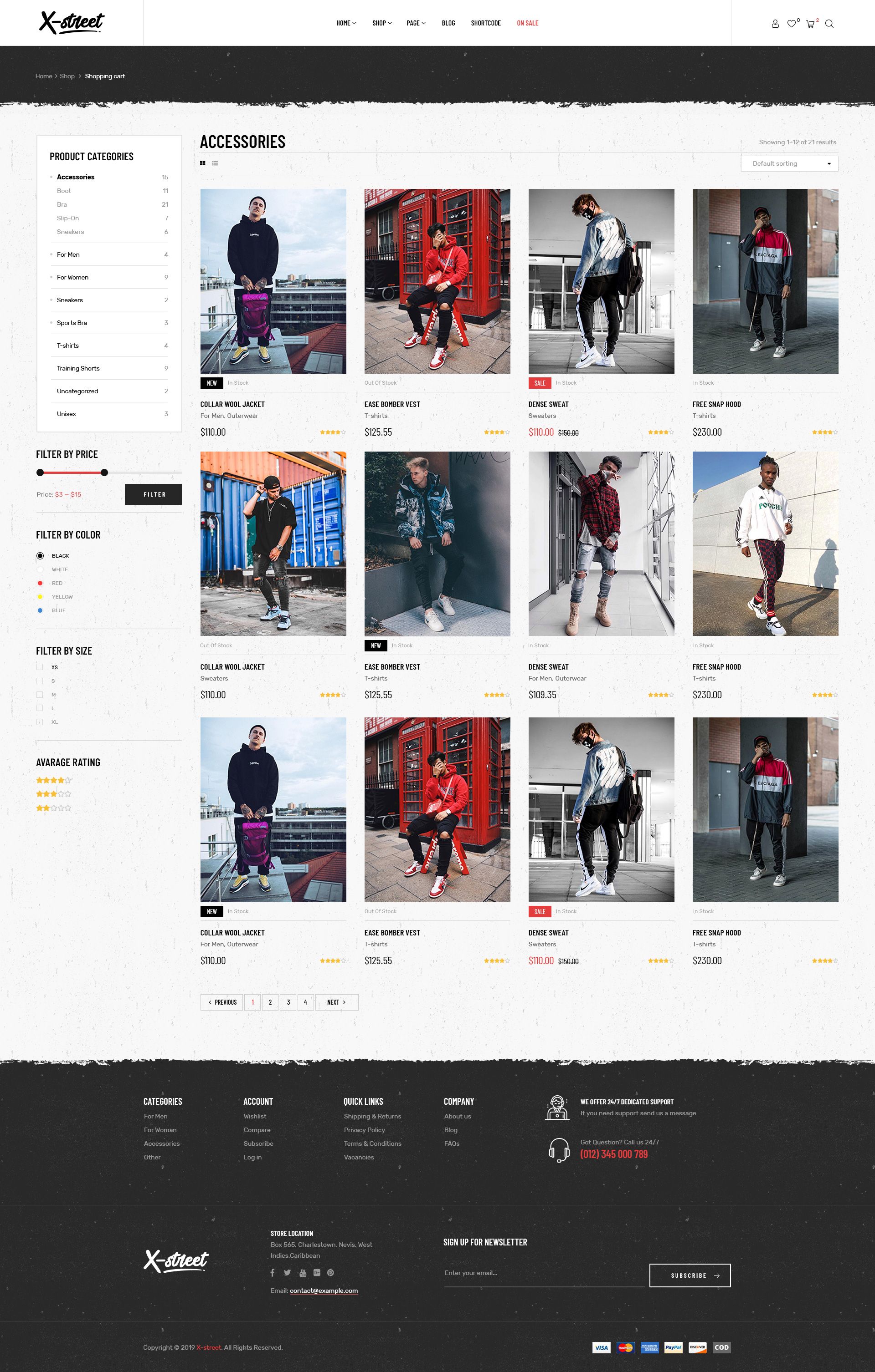 Striz Fashion Ecommerce WordPress Theme Street style trends