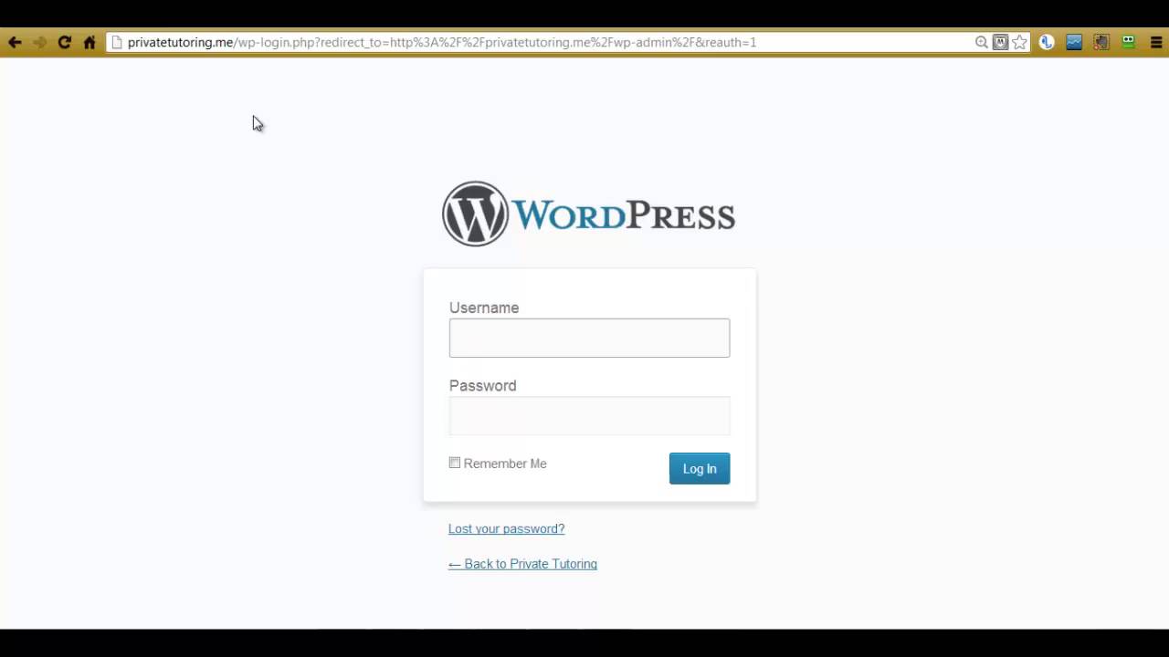 Login to WordPress Admin Panel wpadmin YouTube