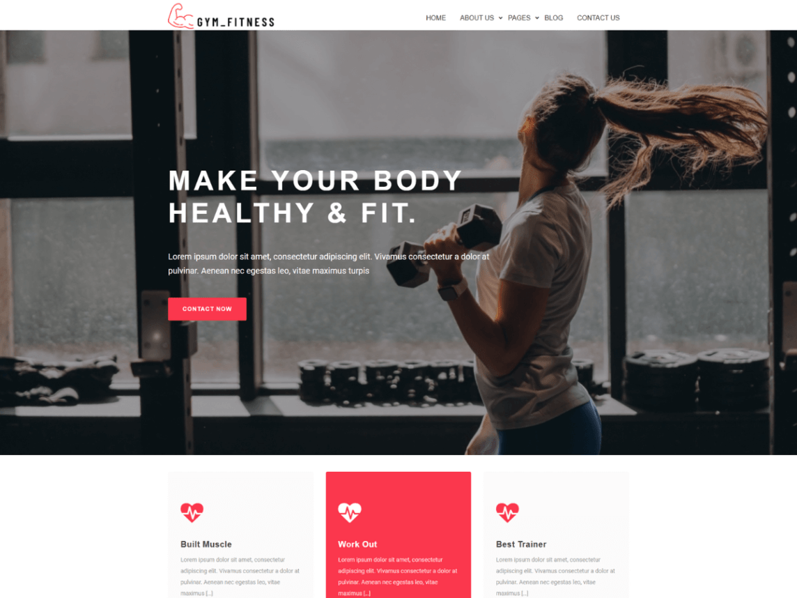 Gym Fitness WP WordPress theme WordPressorg