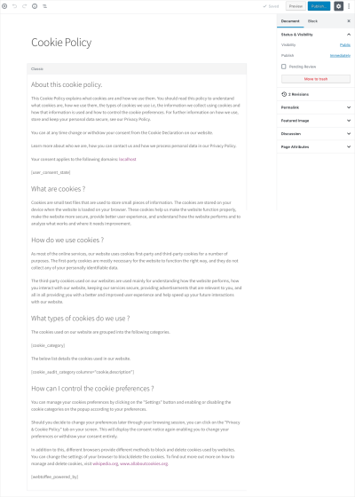 How to Add Cookie Policy to WordPress for Compliance