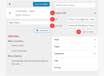 How to Show External Links in the WordPress Menu