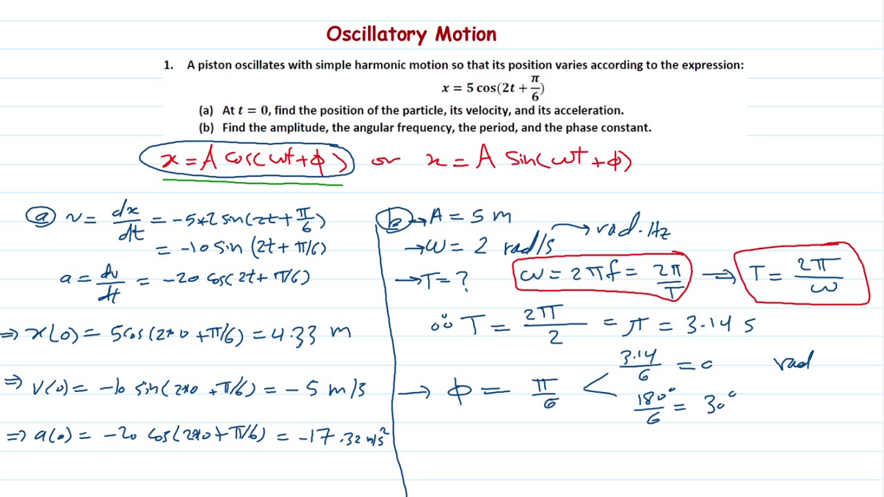 How to Calculate Time for One Oscillation in Urdu