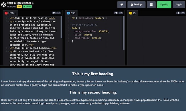 How to Center Align Text in HTML in Urdu