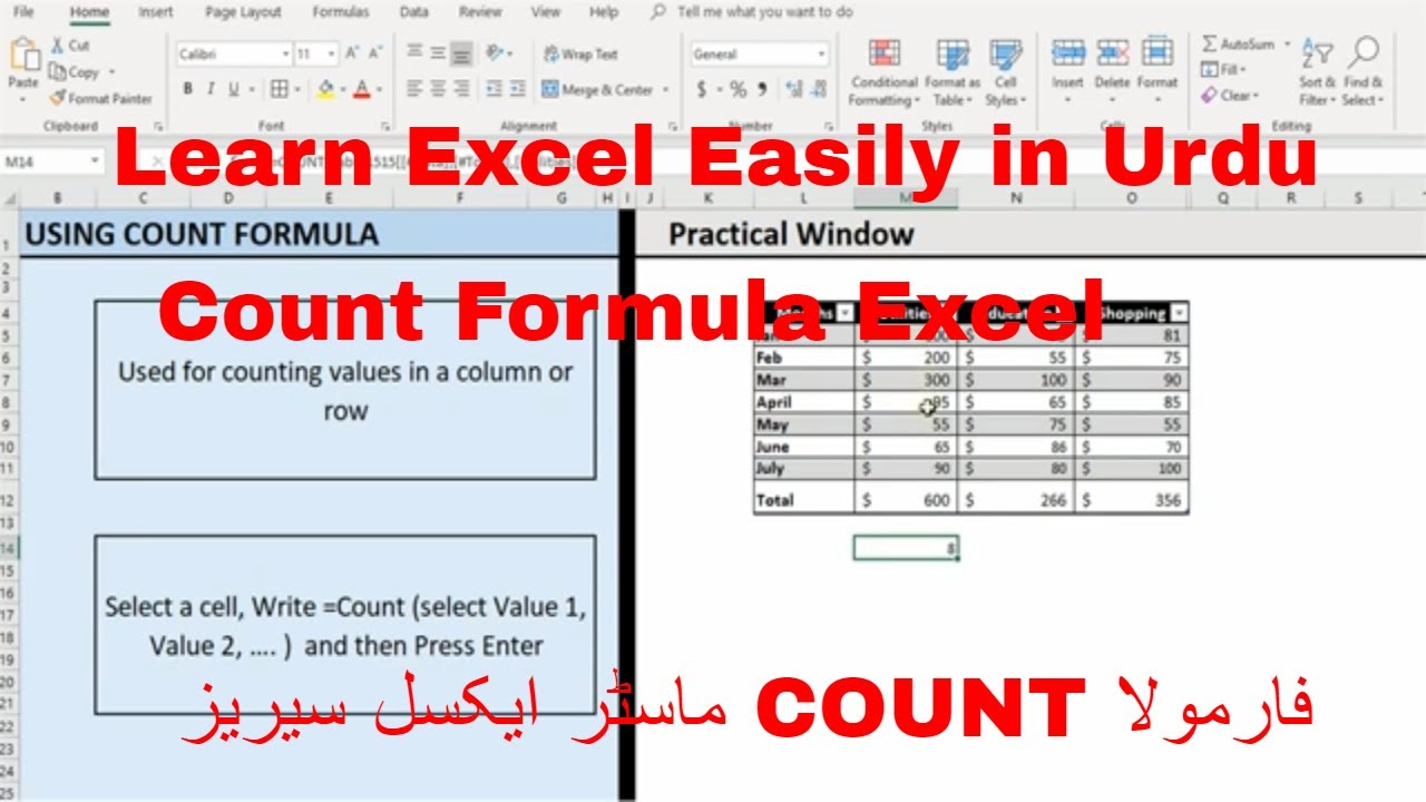 Master Excel Series Count Function  COUNT   YouTube