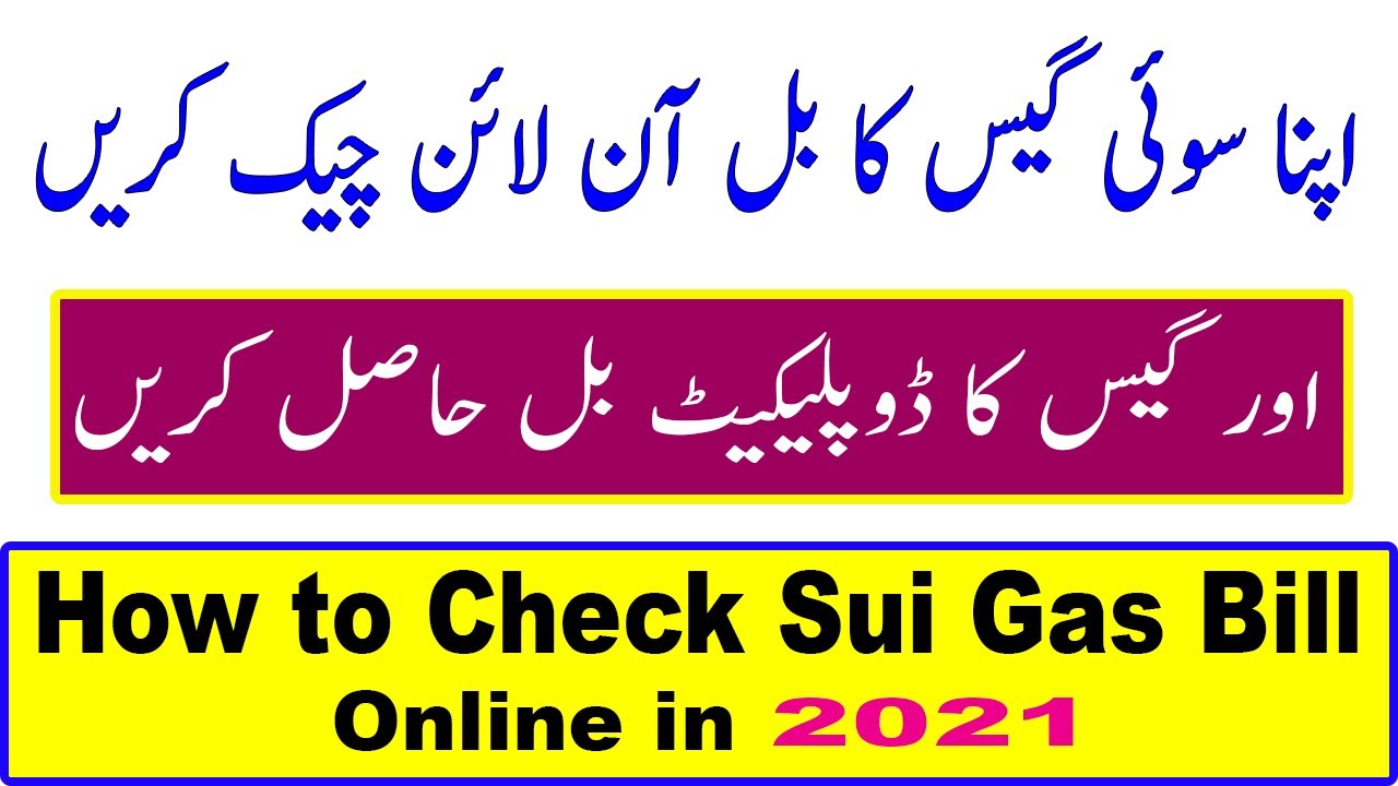 How Can I Check My Sui Gas Bill Online in Urdu