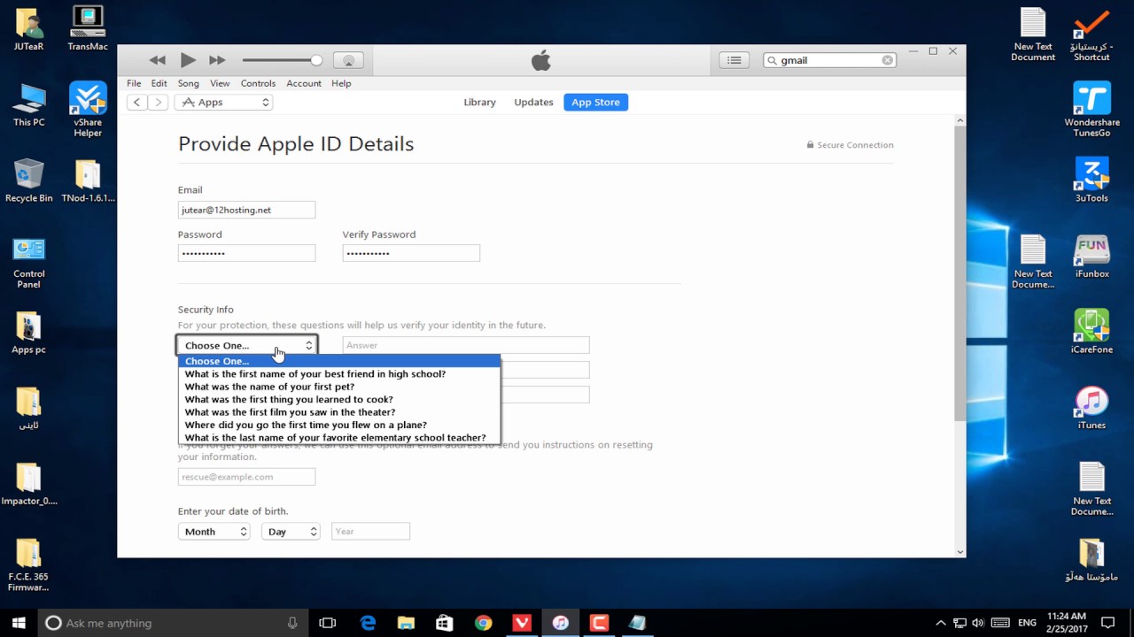 how to create Apple id by itunes 2017  YouTube