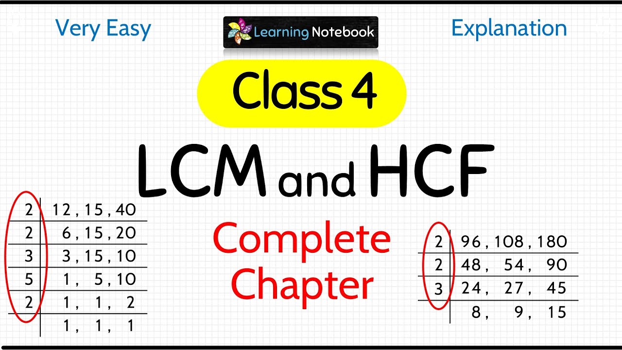 Class 4 LCM and HCF  YouTube